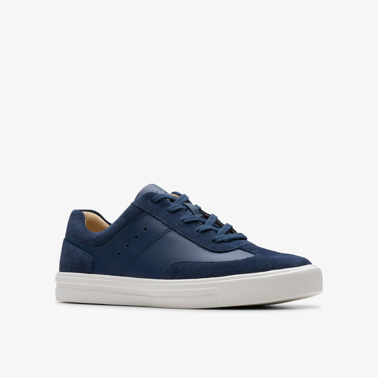 Makea Court Navy Leather Clarks Women