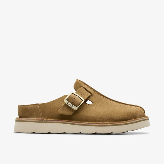 Solsbury Mule Dark Sand Suede Clarks Women