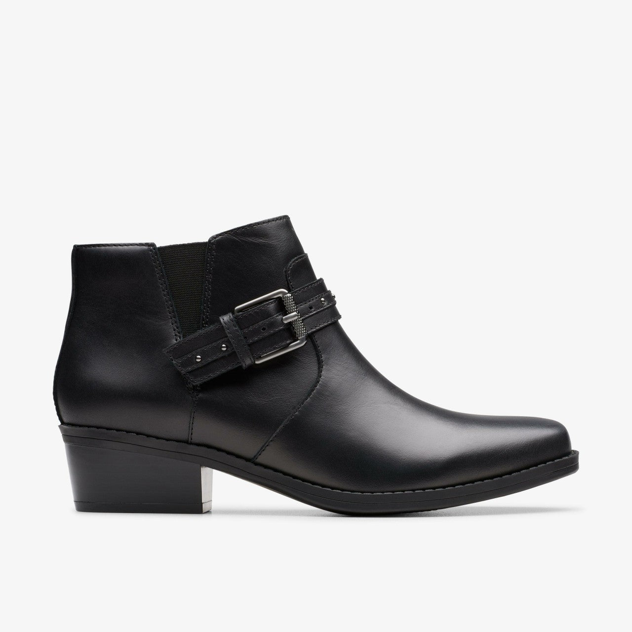 Danyelle Wish Black Leather Clarks Women