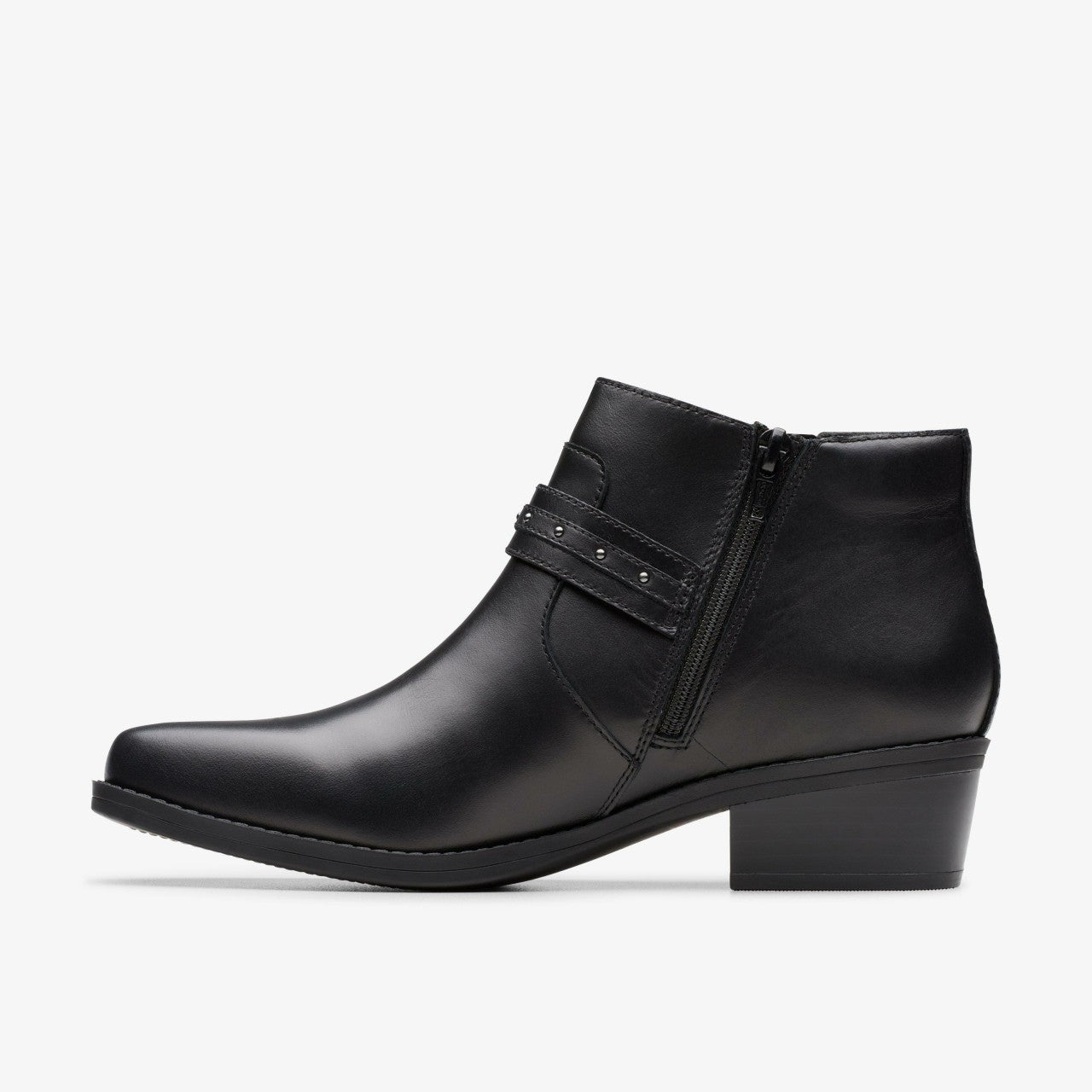 Danyelle Wish Black Leather Clarks Women
