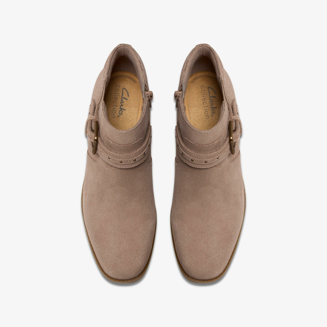Danyelle Wish Light Taupe Suede Clarks Women