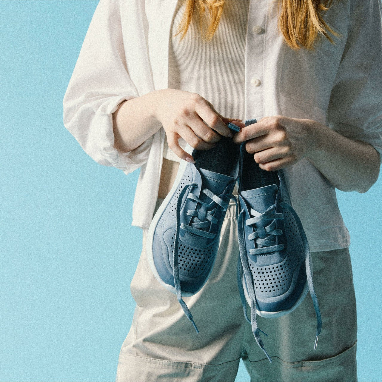 Solevana Tie Light Blue Clarks Women