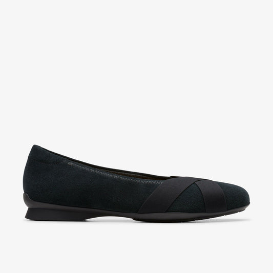 Jazmynn Gem Black Suede Clarks Women