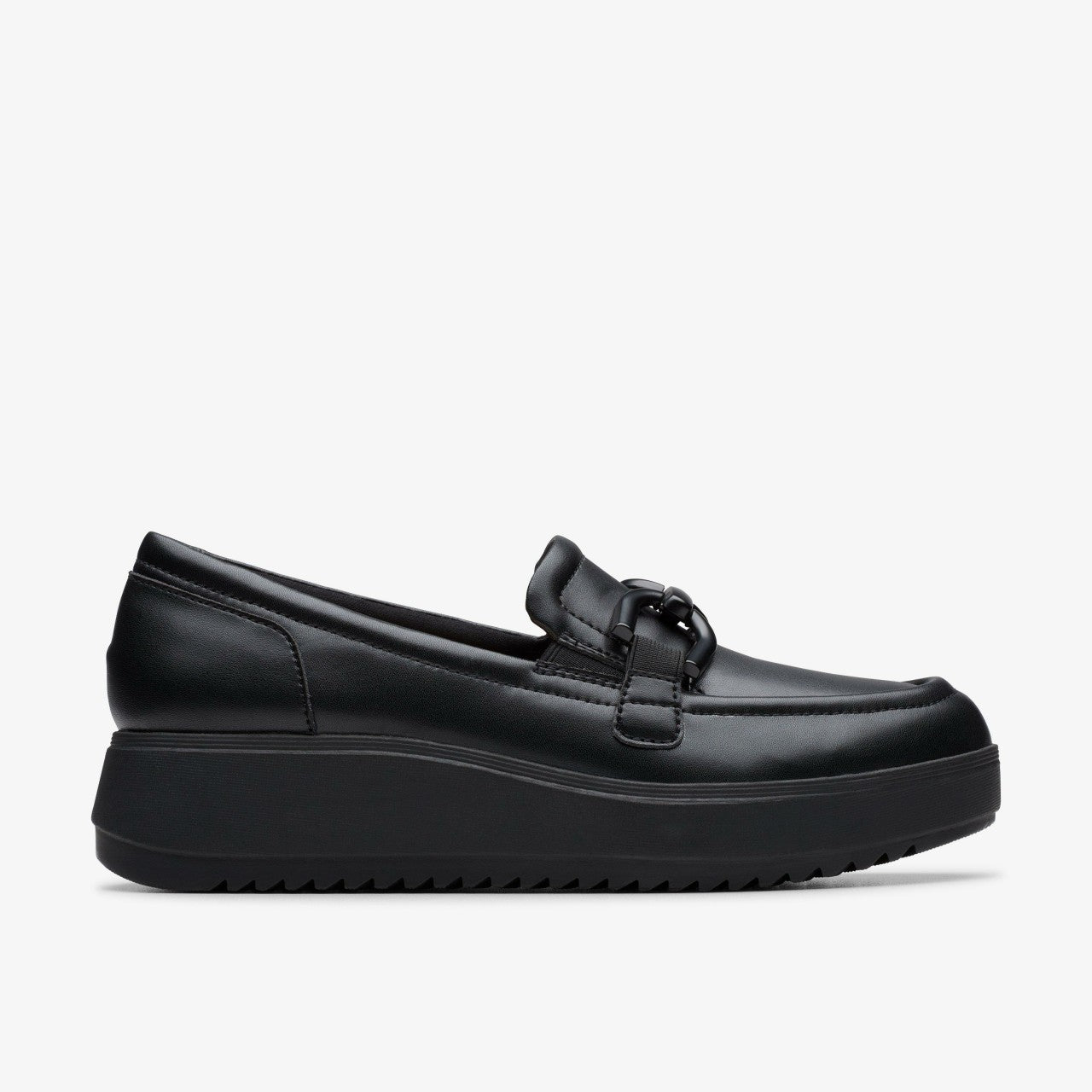 Zylah Top Black Leather Clarks Women