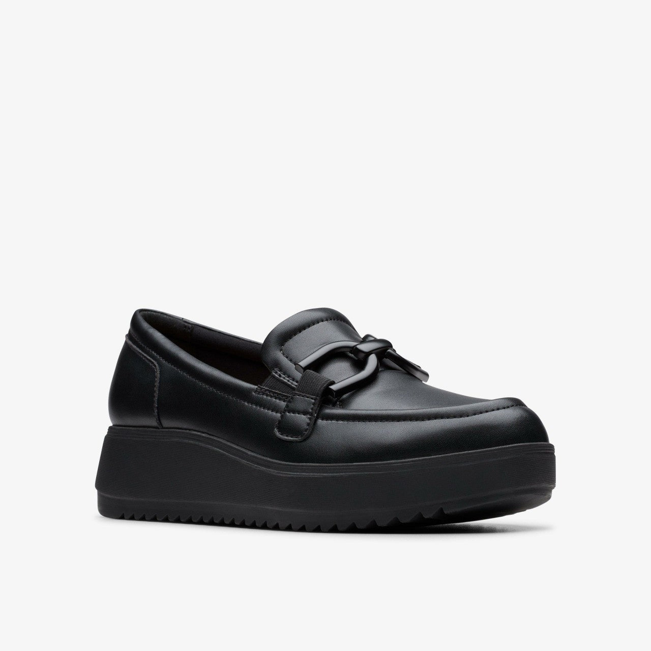 Zylah Top Black Leather Clarks Women
