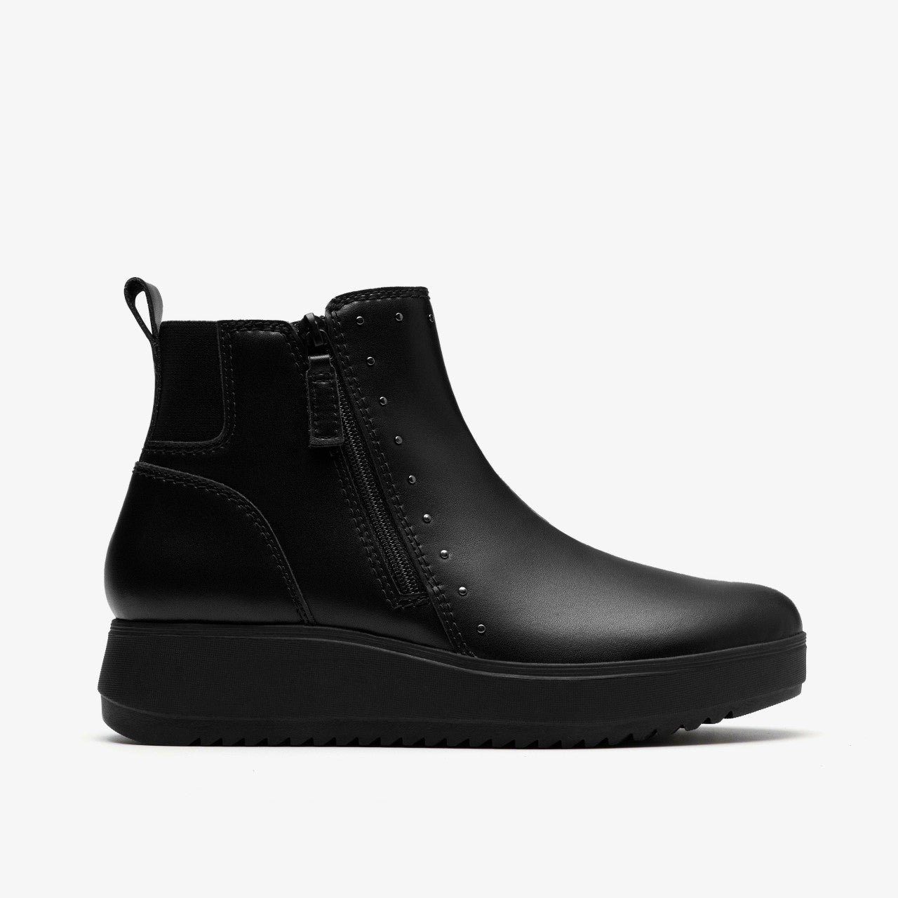Zylah Willow Black Leather Clarks Women