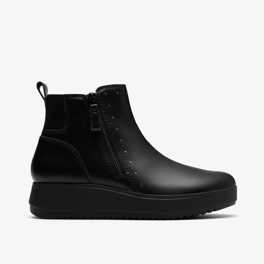 Zylah Willow Black Leather Clarks Women