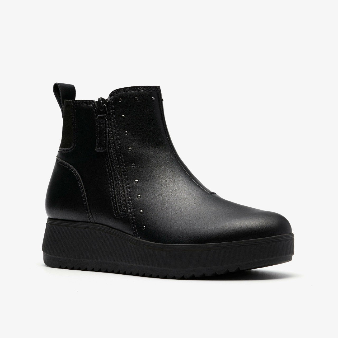 Zylah Willow Black Leather Clarks Women
