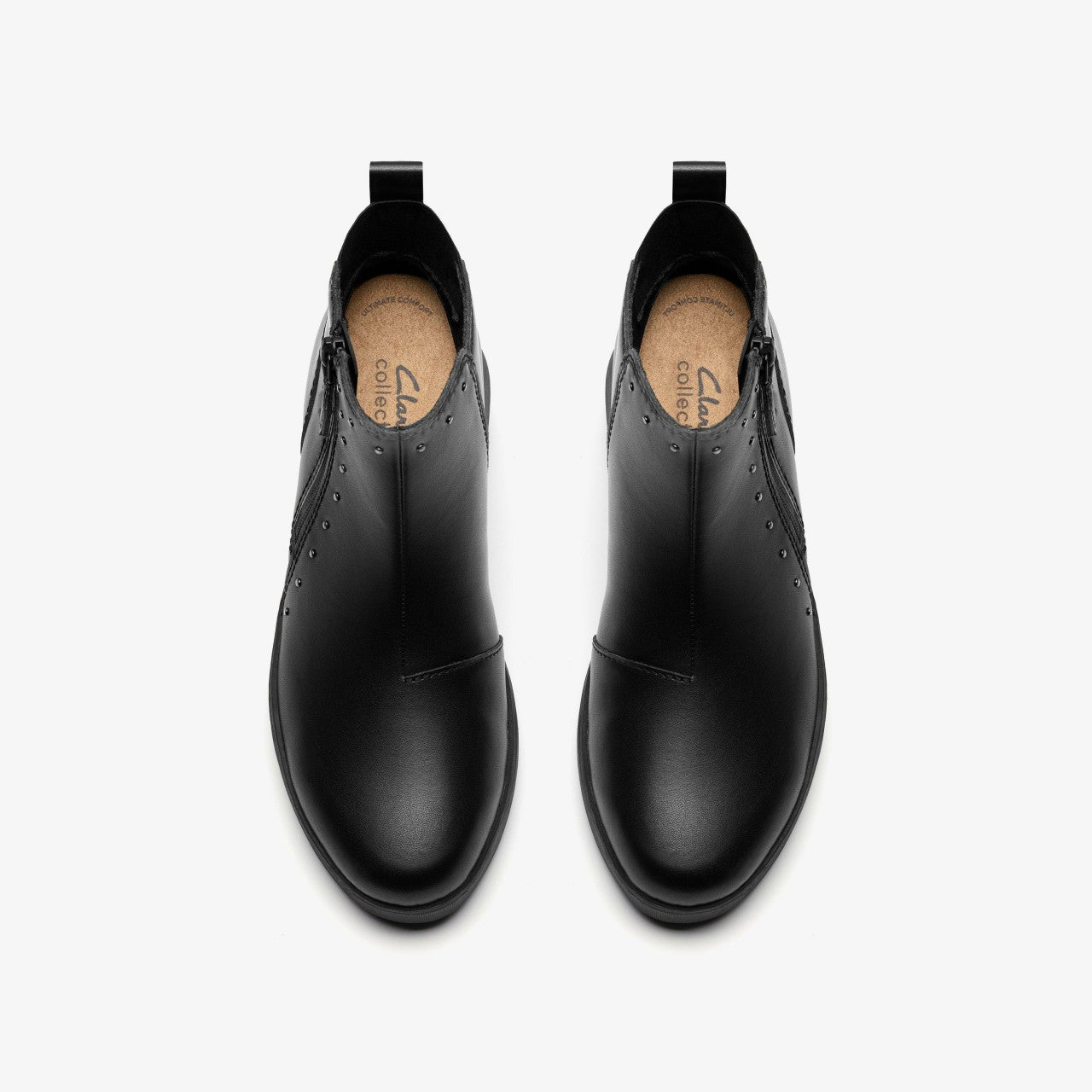 Zylah Willow Black Leather Clarks Women