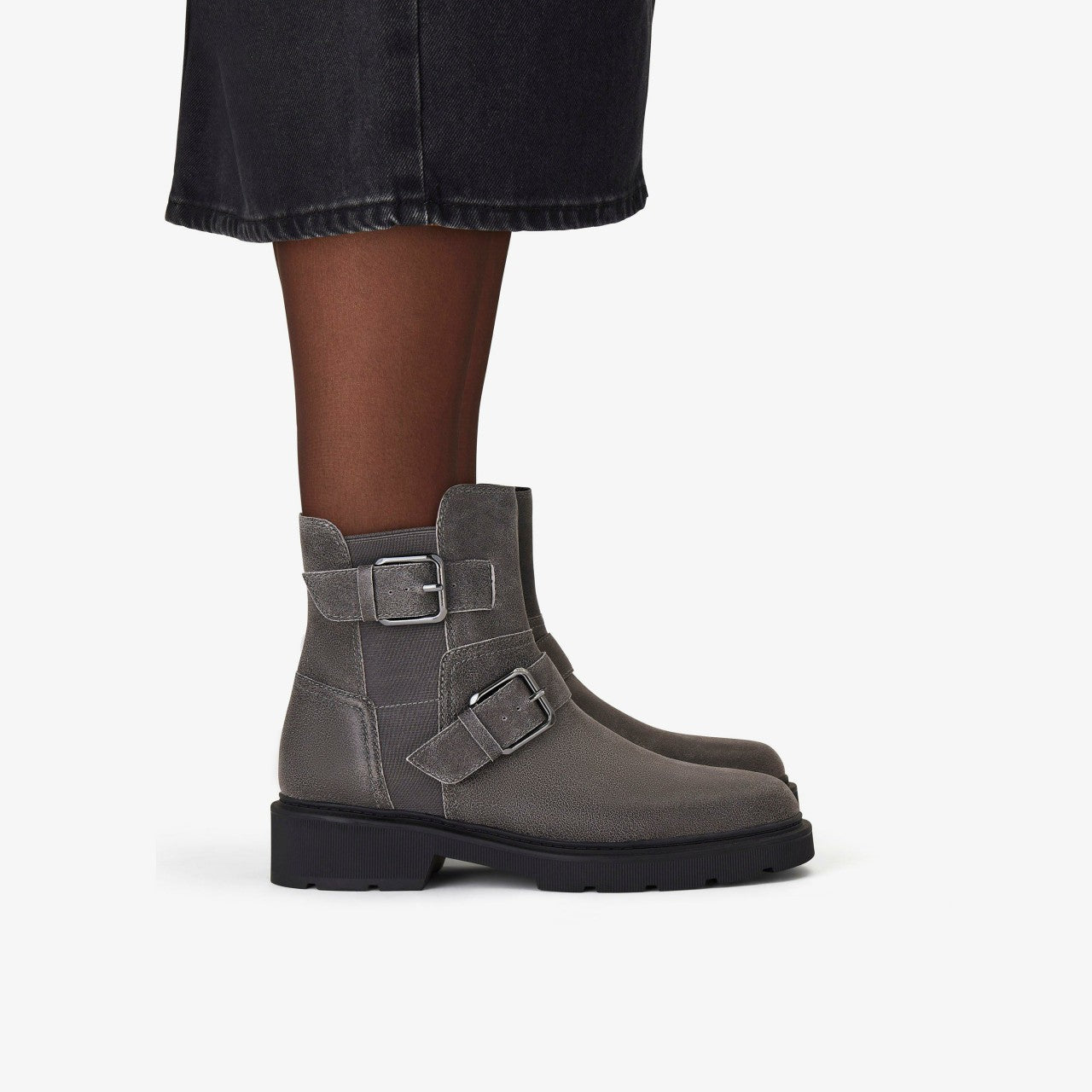 Lauryl Bay Dark Grey Leather Clarks Women
