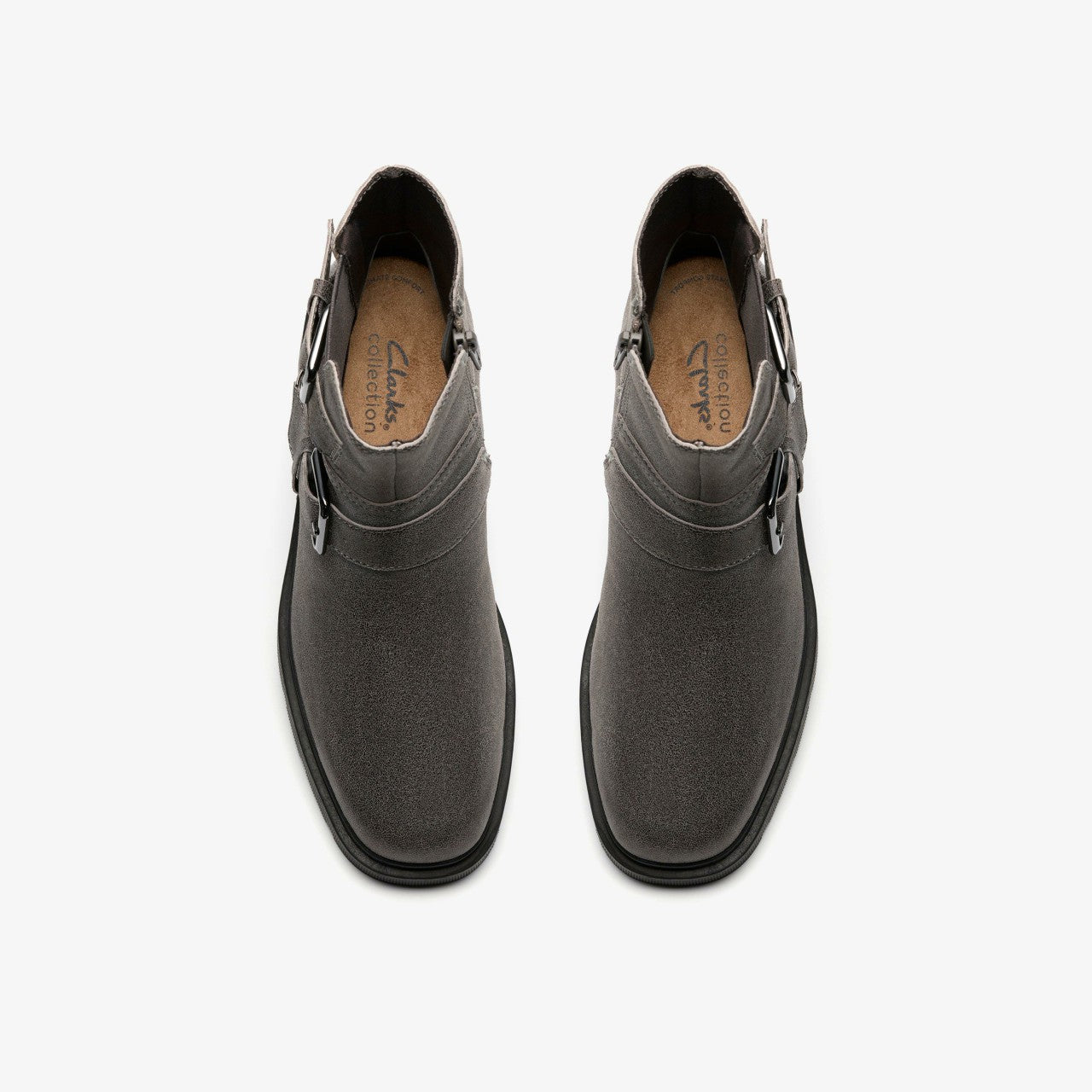 Lauryl Bay Dark Grey Leather Clarks Women