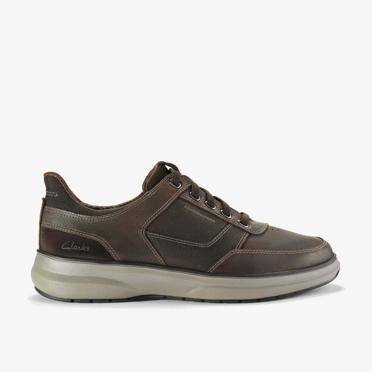 Mullan Easy Dark Brown Leather Clarks Men