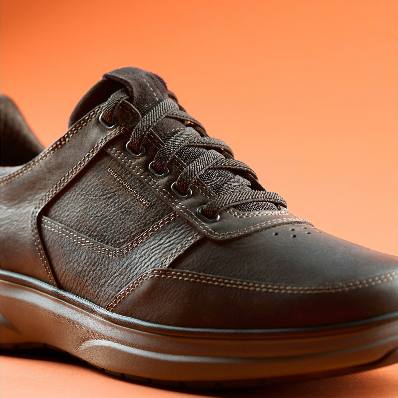 Mullan Easy Dark Brown Leather Clarks Men