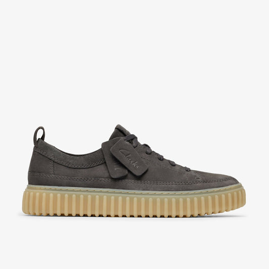Torhill Lace Dark Grey Nubuck Clarks Men