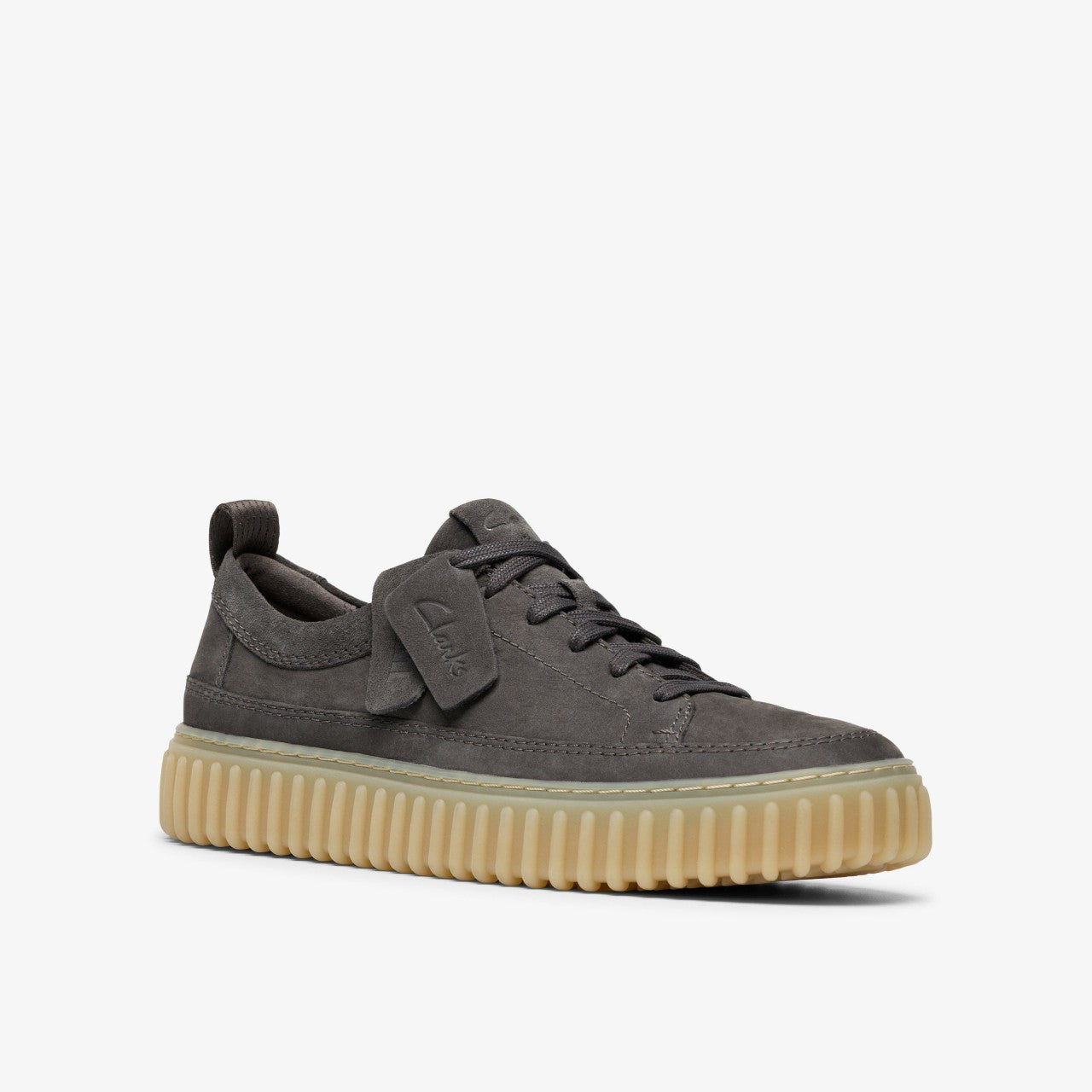 Torhill Lace Dark Grey Nubuck Clarks Men