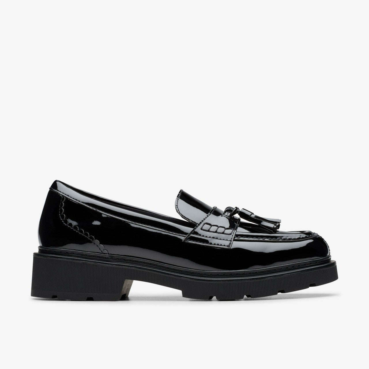 Lauryl Tassel Black Patent Clarks Women