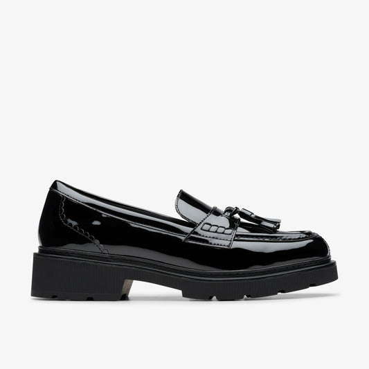 Lauryl Tassel Black Patent Clarks Women
