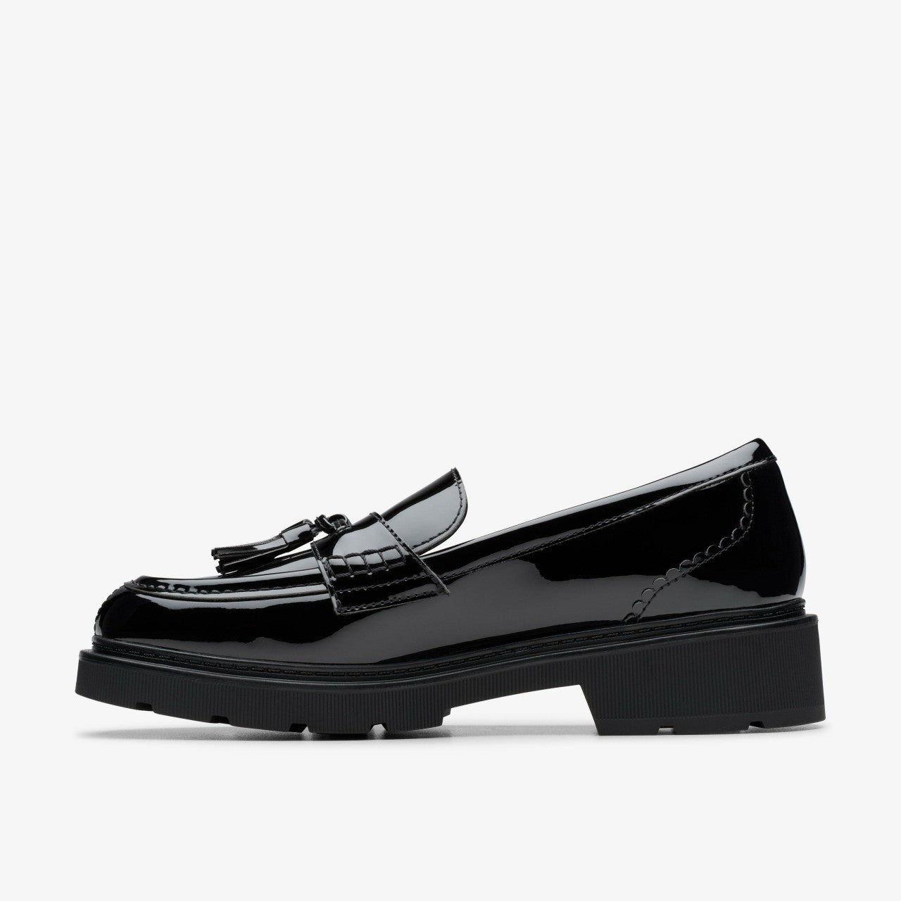 Lauryl Tassel Black Patent Clarks Women