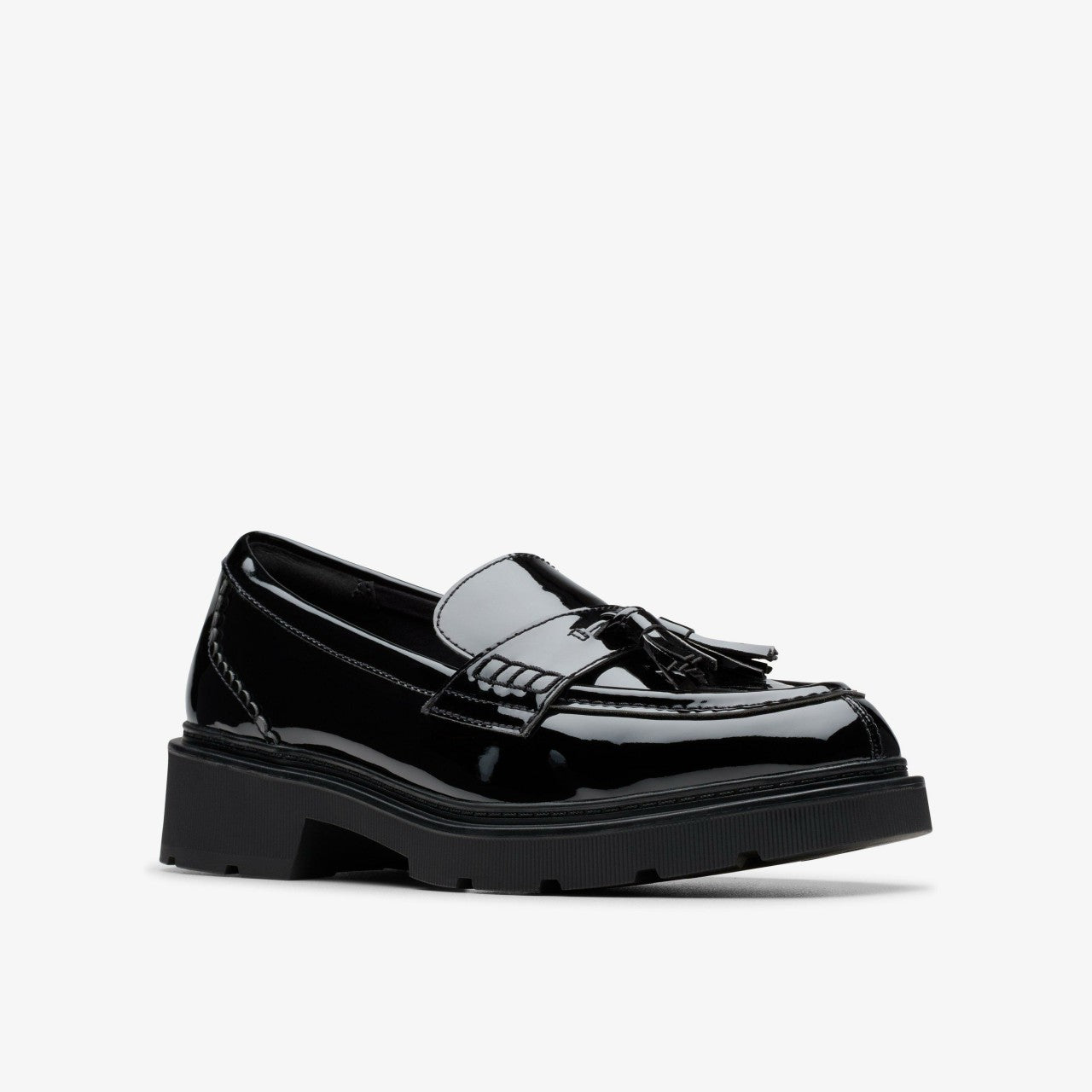 Lauryl Tassel Black Patent Clarks Women