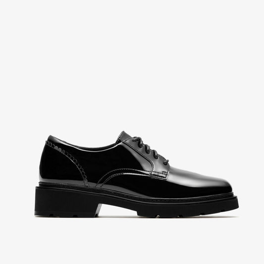 Lauryl Lace Black Patent Clarks Women