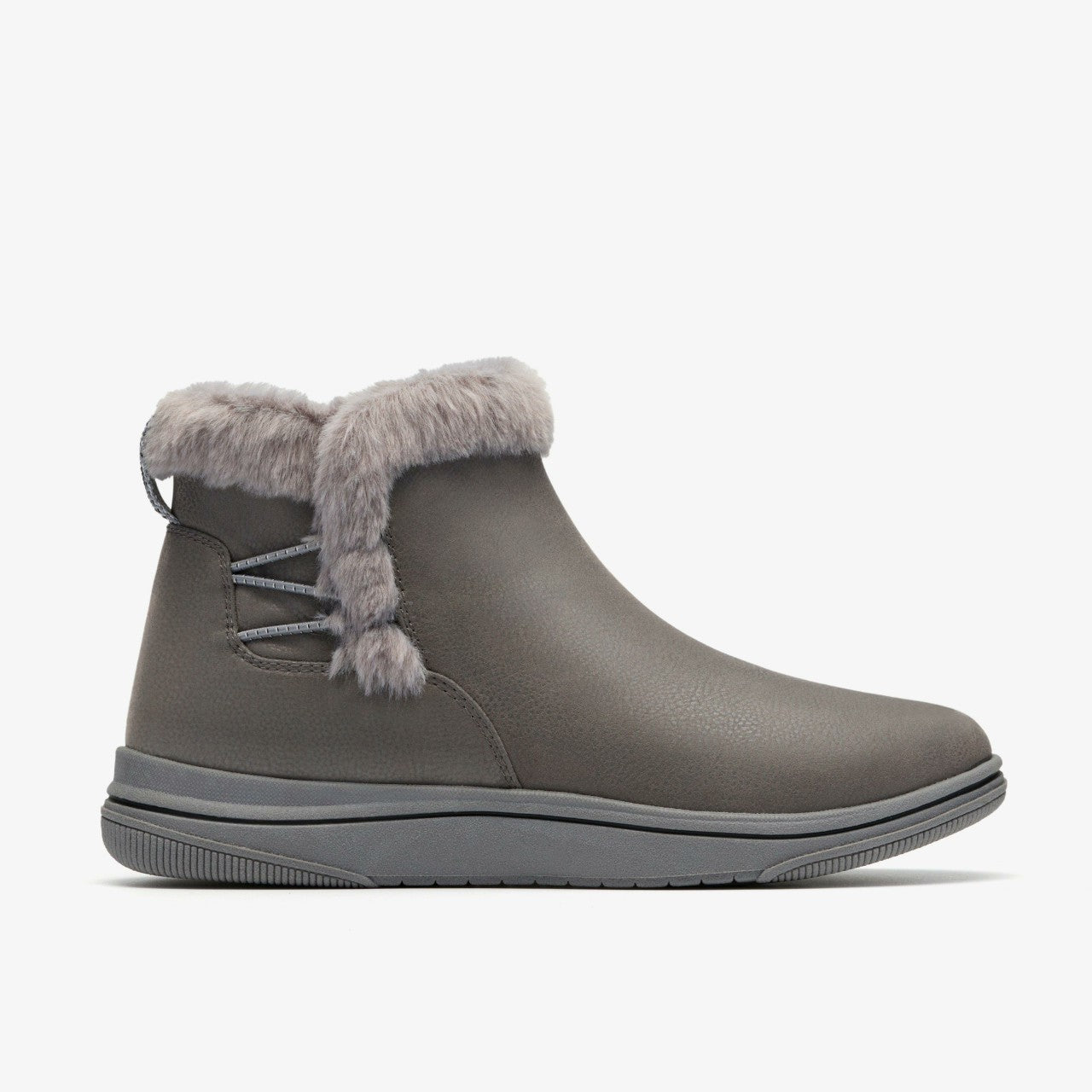 Brinkley Fur Dark Grey Combination Clarks Women