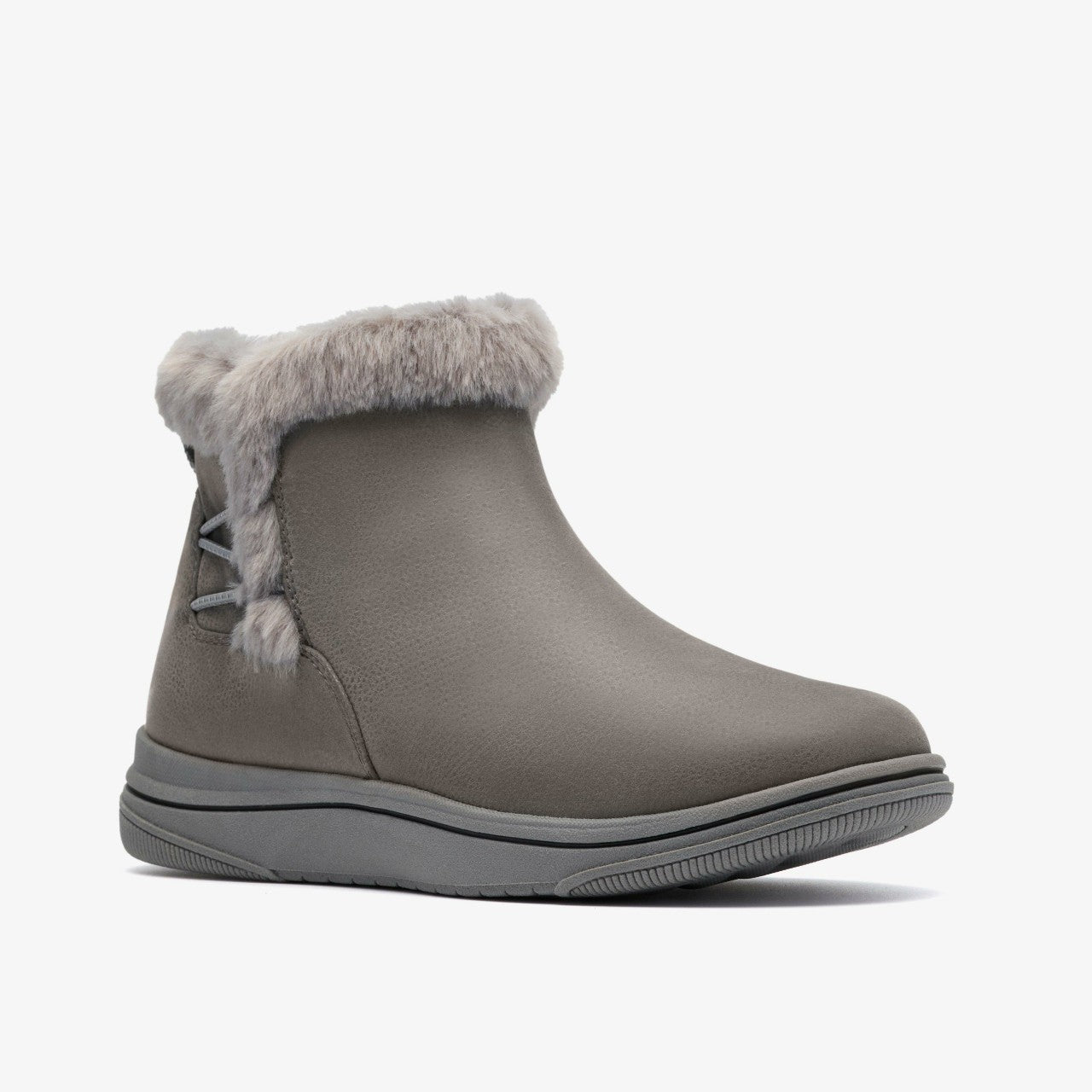 Brinkley Fur Dark Grey Combination Clarks Women
