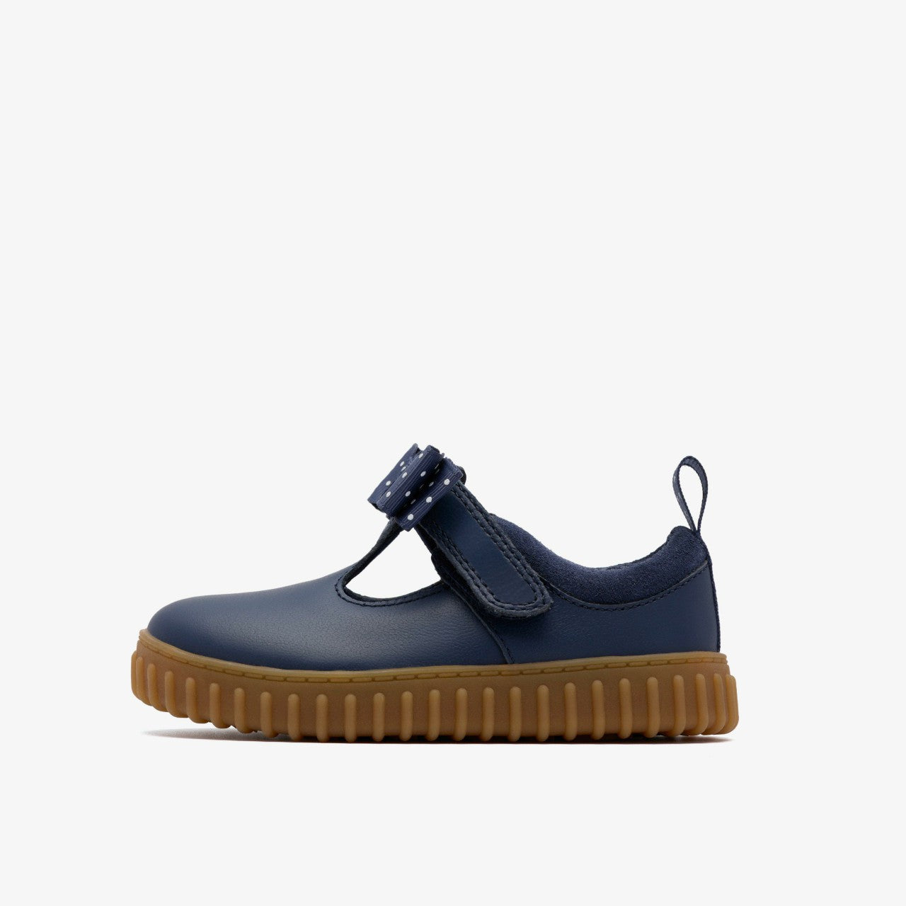 Cove Bow Toddler Navy Leather Clarks Kids