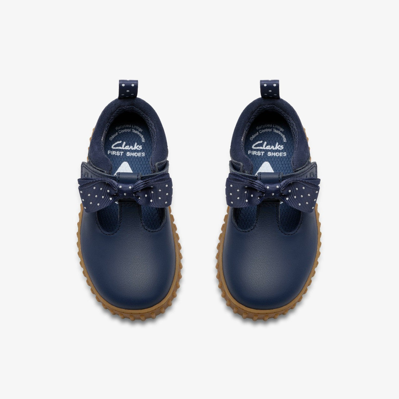 Cove Bow Toddler Navy Leather Clarks Kids