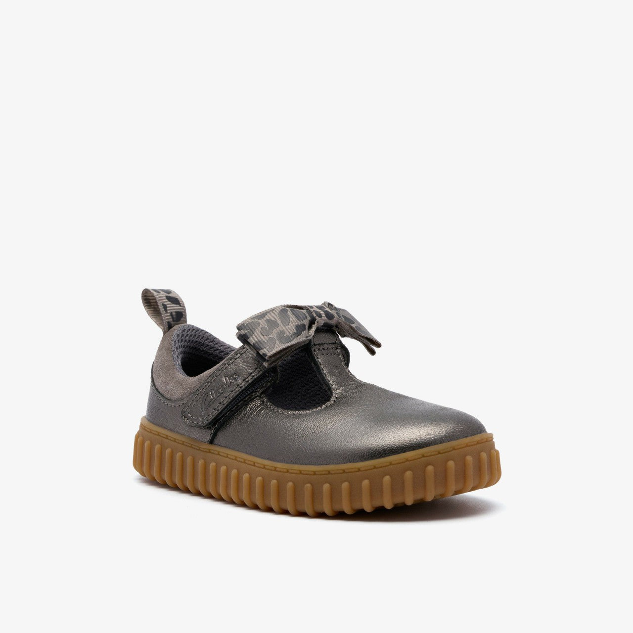 Cove Bow Toddler Silver Metallic Clarks Kids