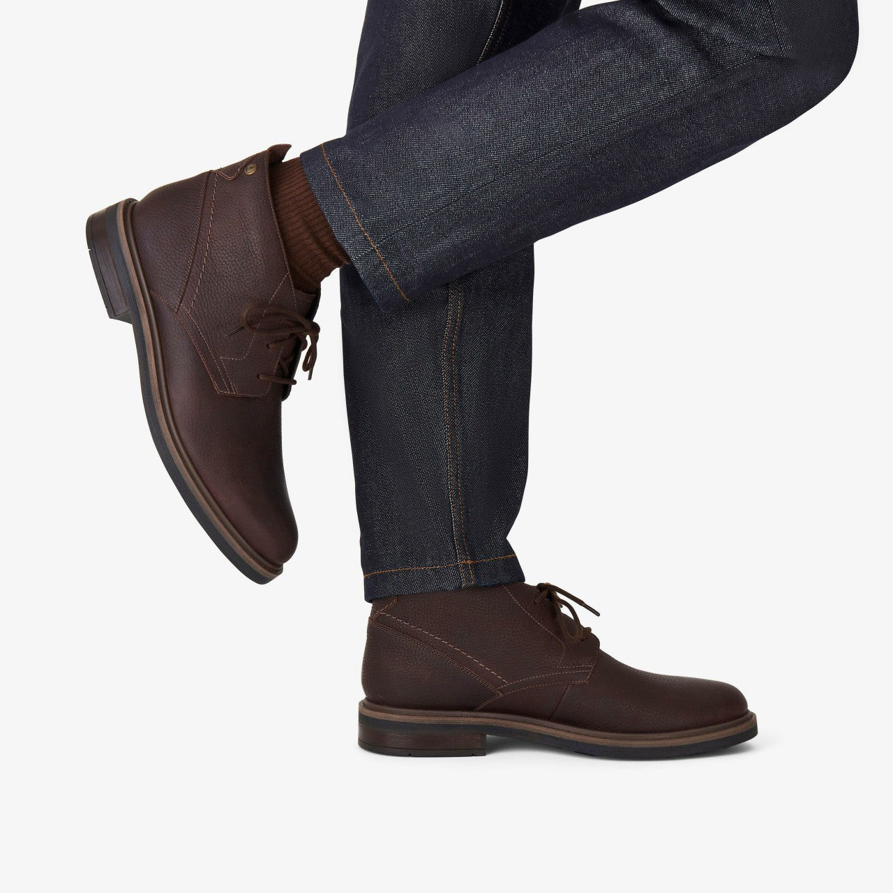 Newford Mid Waterproof Brown Warmlined Leather Clarks Men