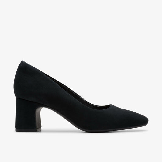 Fernie Court Black Suede Clarks Women