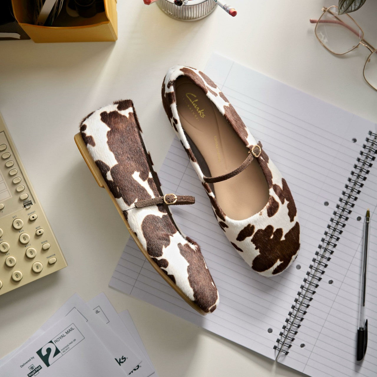 Livia Sky Cow Print Clarks Women