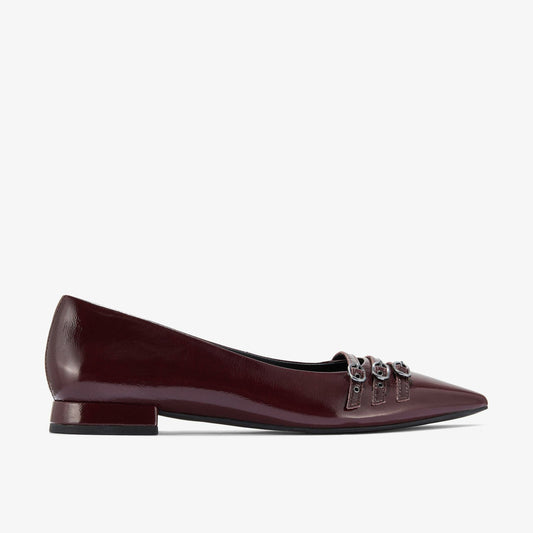 Sensa 15 Strap Burgundy Patent Clarks Women
