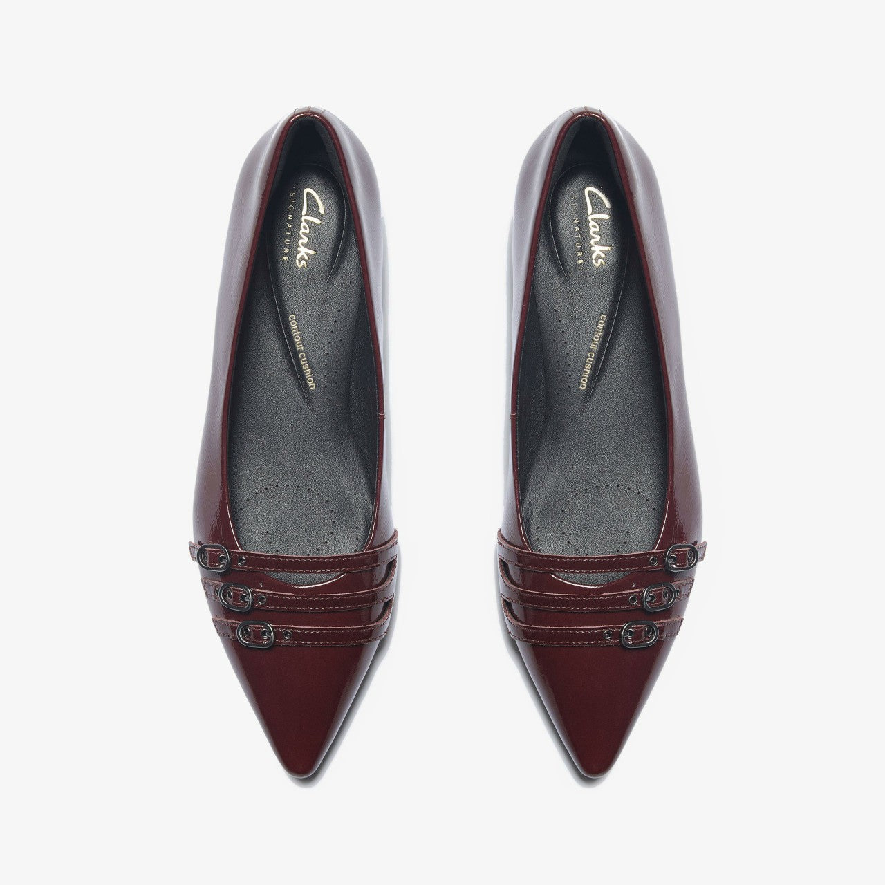 Sensa 15 Strap Burgundy Patent Clarks Women