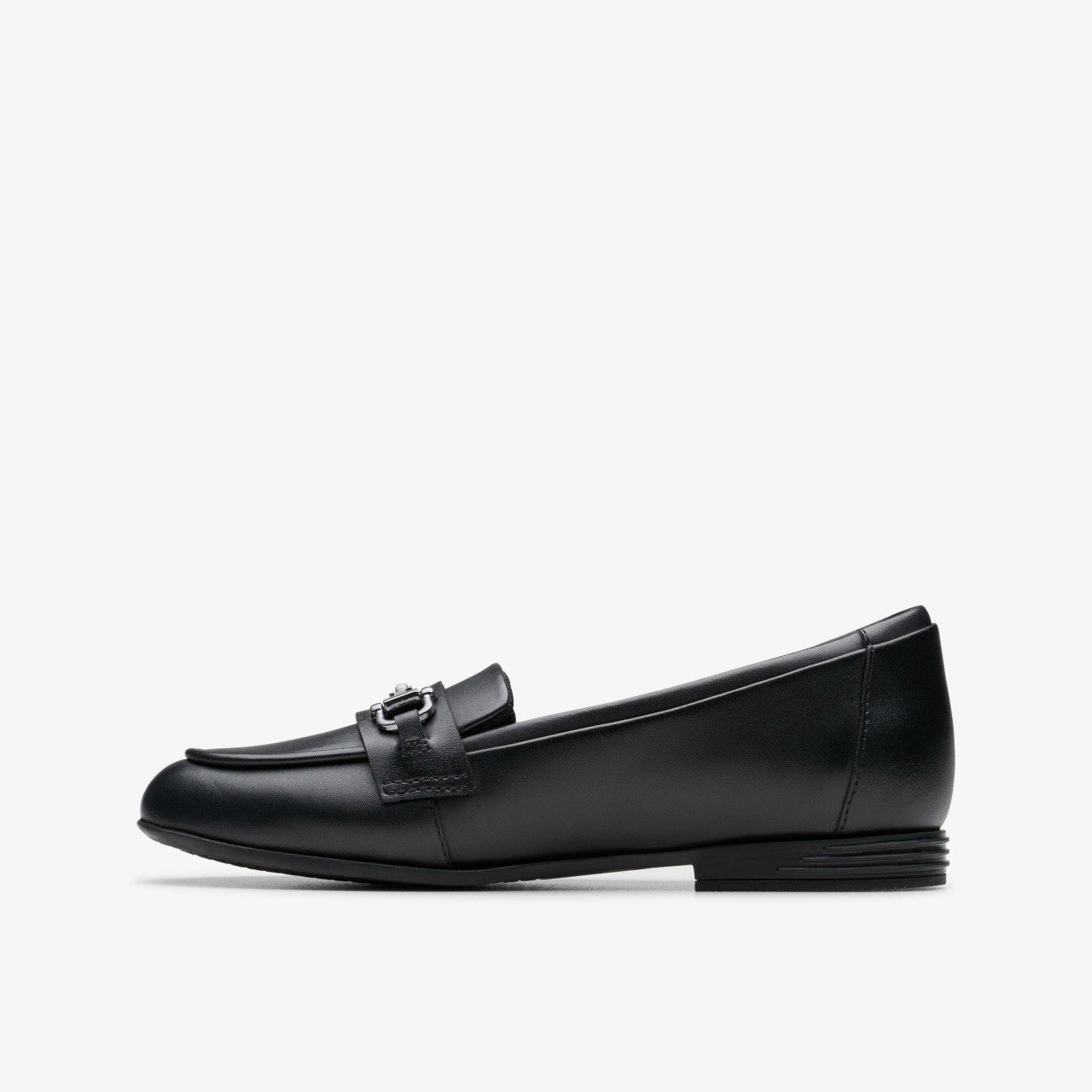 Finja Loafer Older Black Leather Clarks Kids