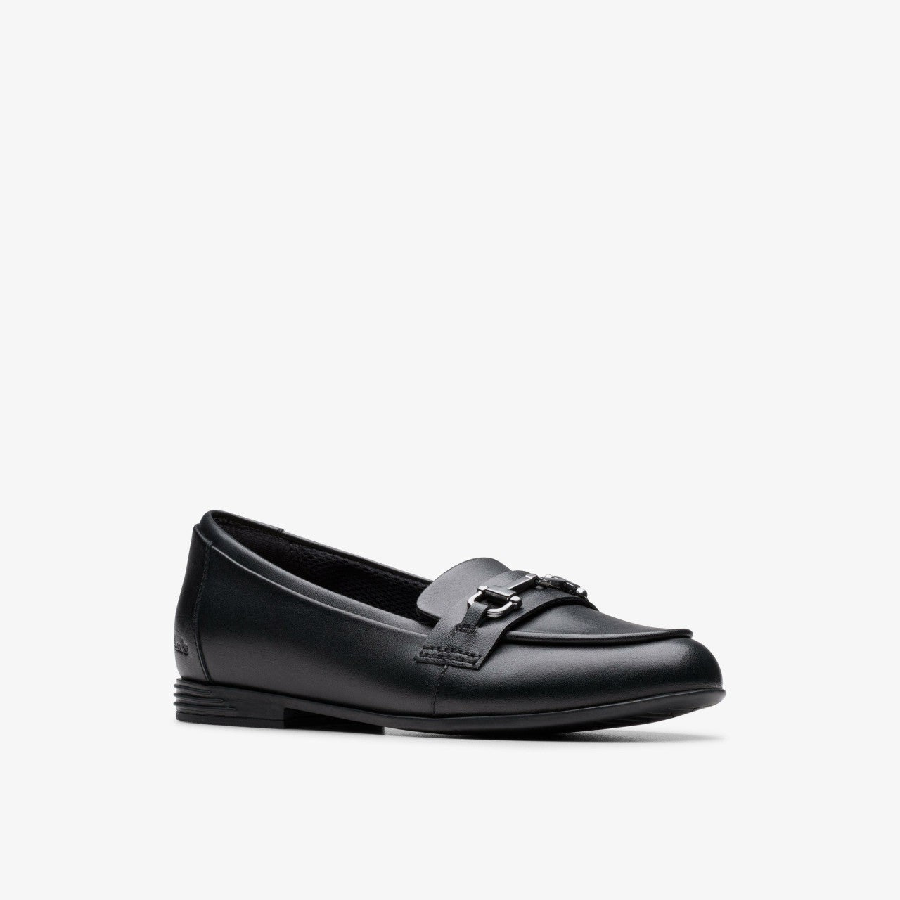 Finja Loafer Older Black Leather Clarks Kids