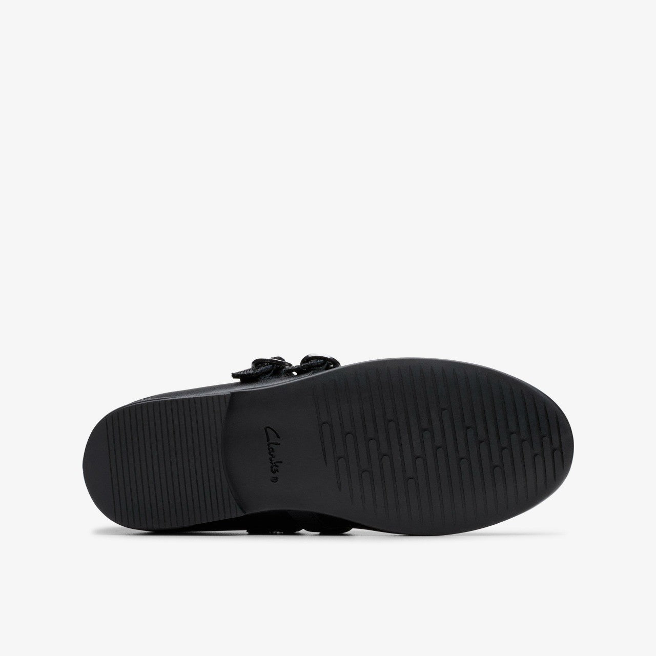 Finja Bar Older Black Leather Clarks Kids