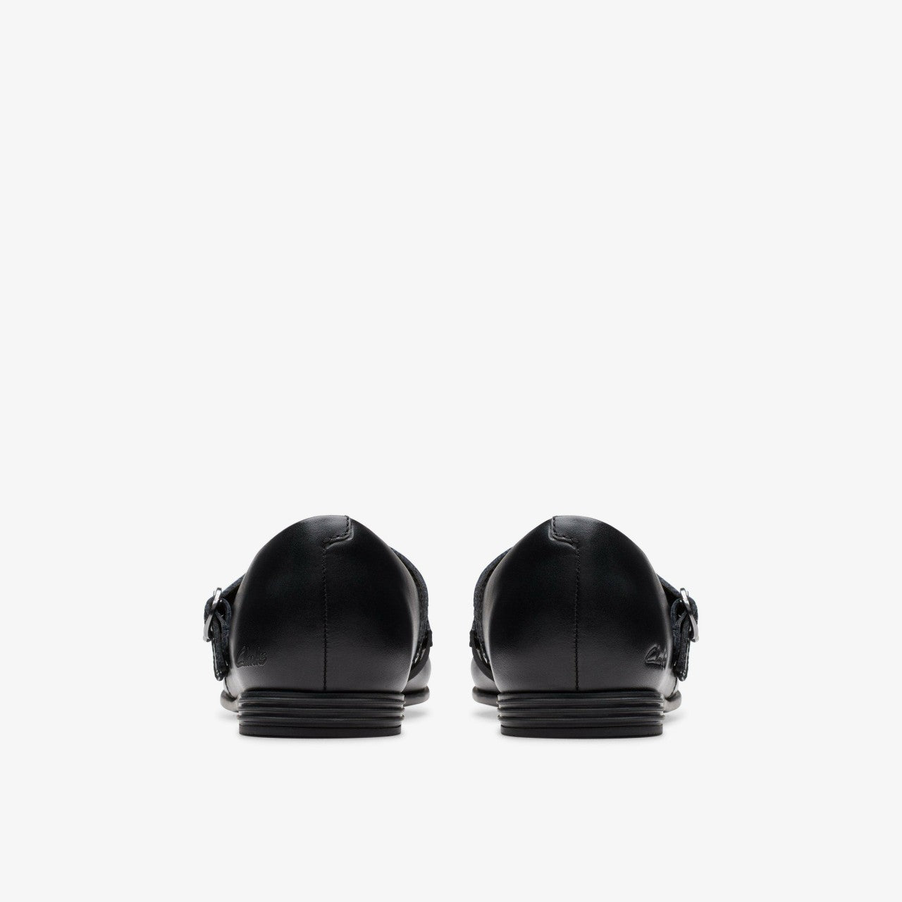 Finja Bar Older Black Leather Clarks Kids