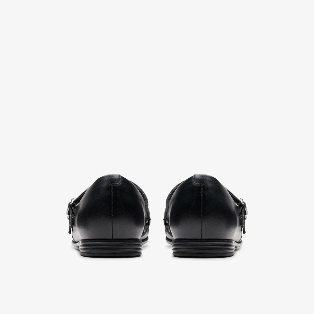 Finja Bar Youth Black Leather Clarks Kids