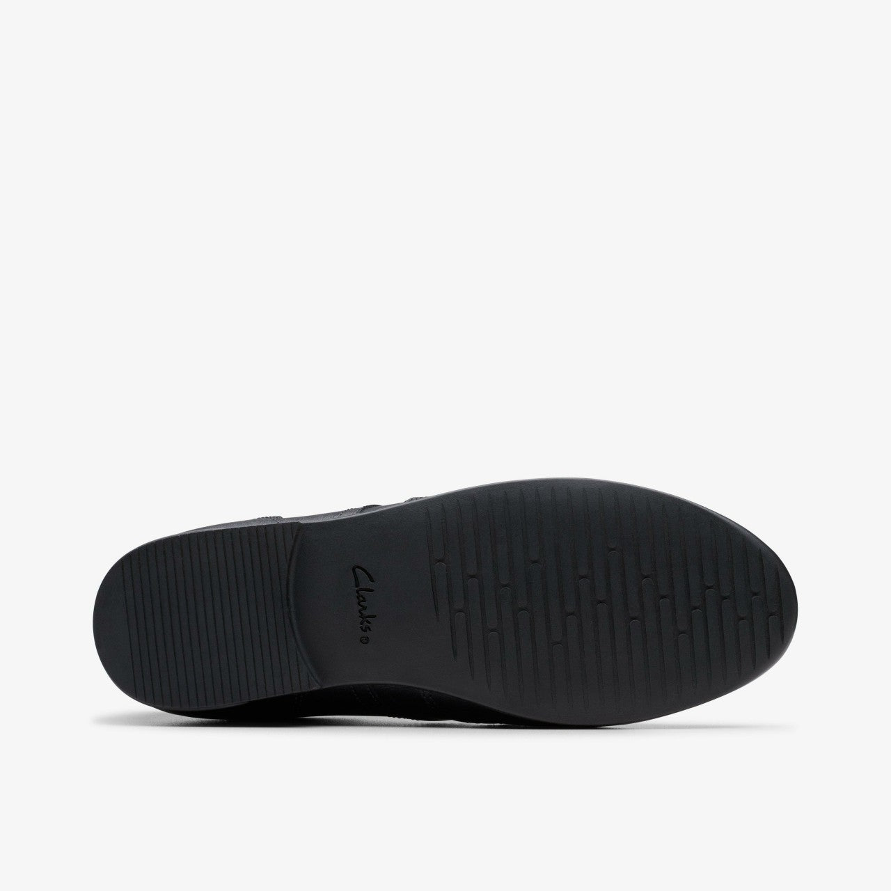 Finja Wing Youth Black Leather Clarks Kids