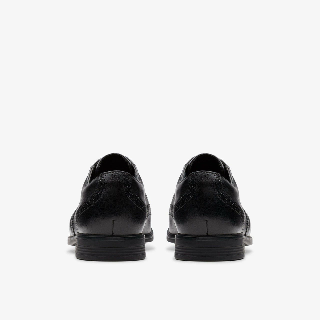 Jonwin Wing Youth Black Leather Clarks Kids