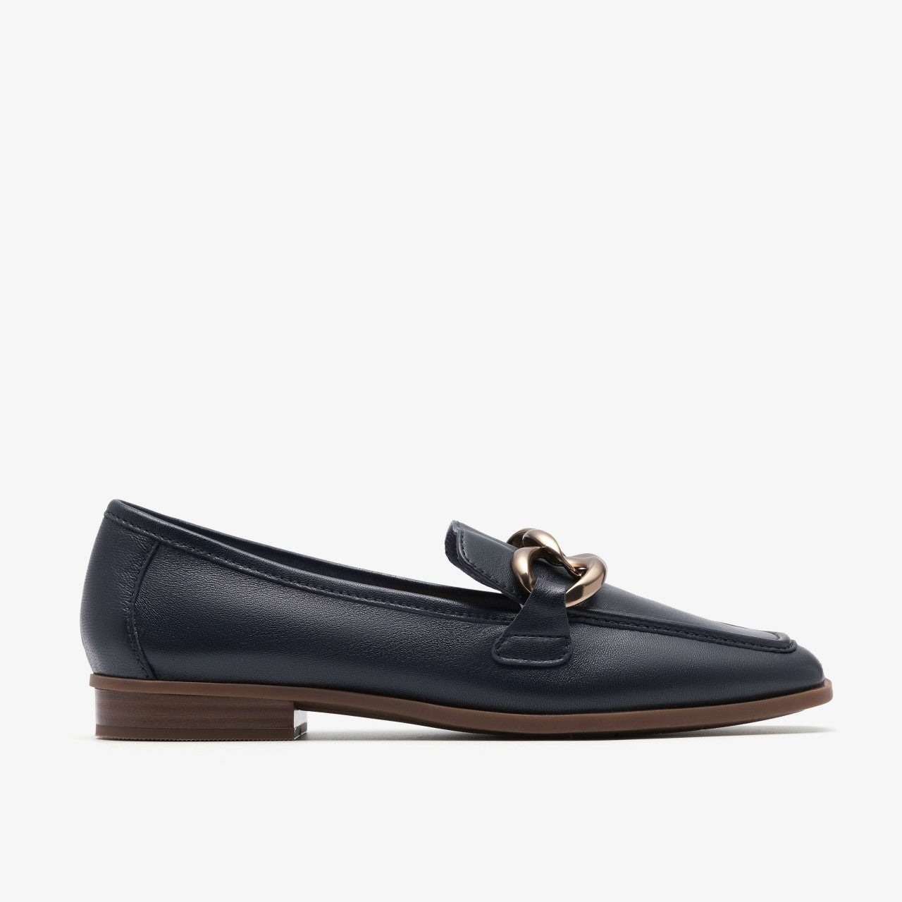 Sarafyna Iris Navy Leather Clarks Women