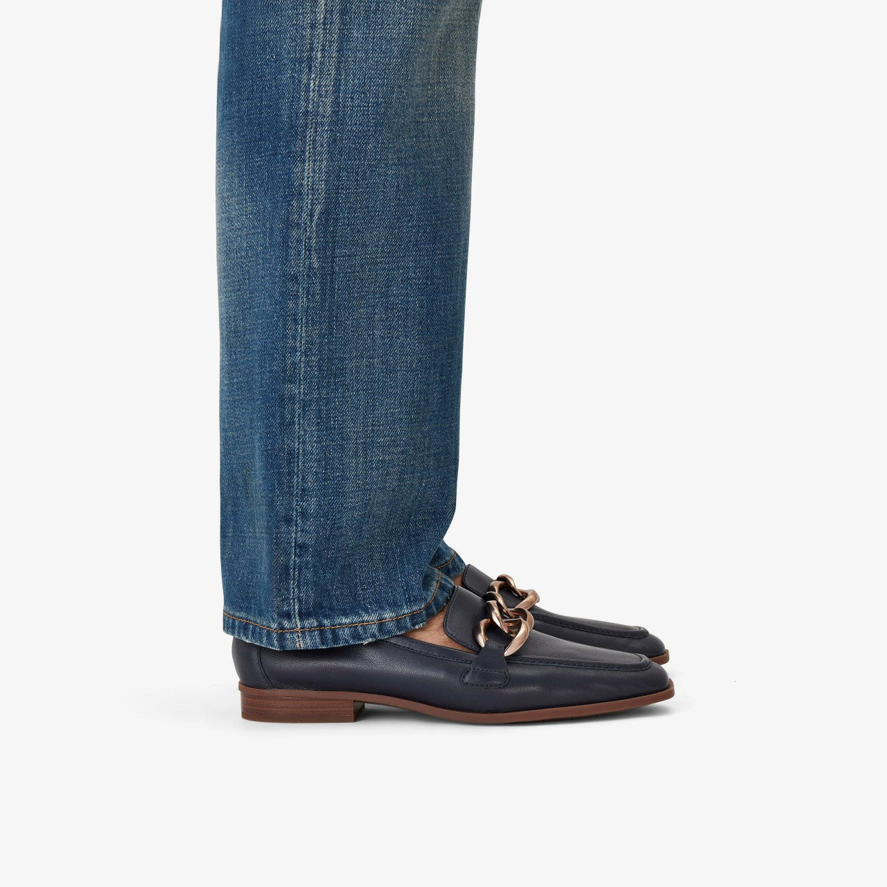 Sarafyna Iris Navy Leather Clarks Women