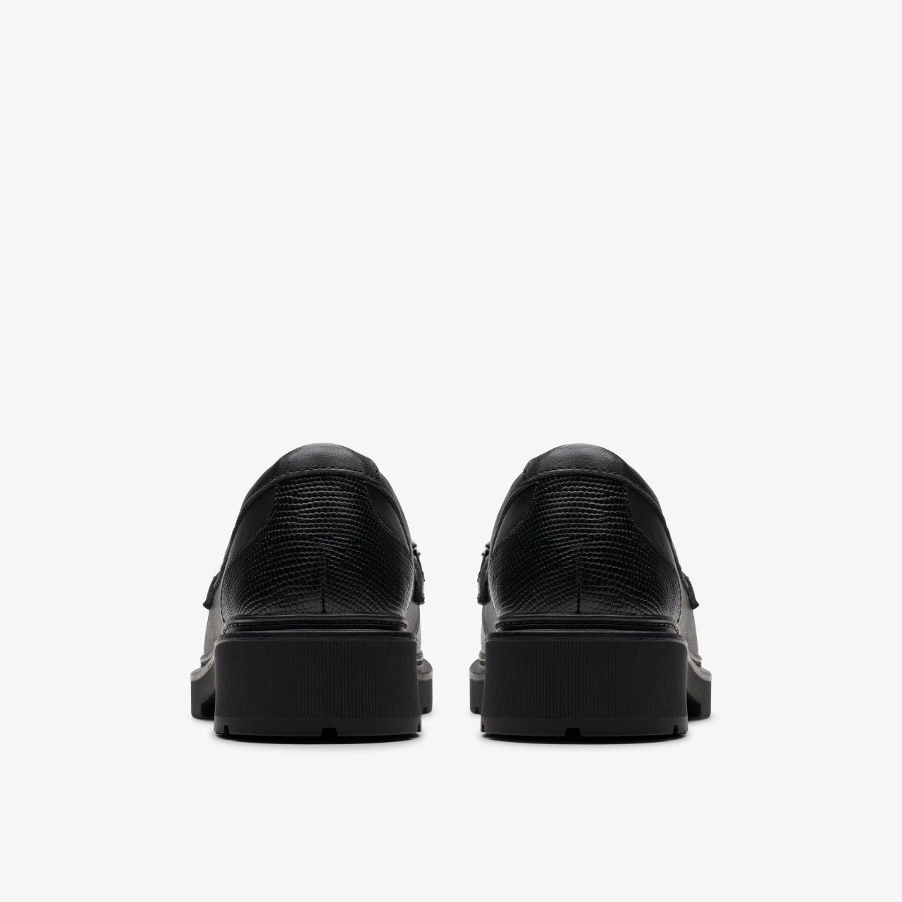 Eris Edge Youth Black Leather Clarks Kids