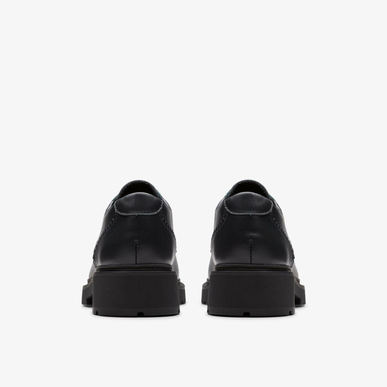 Eris Pure Youth Black Leather Clarks Kids