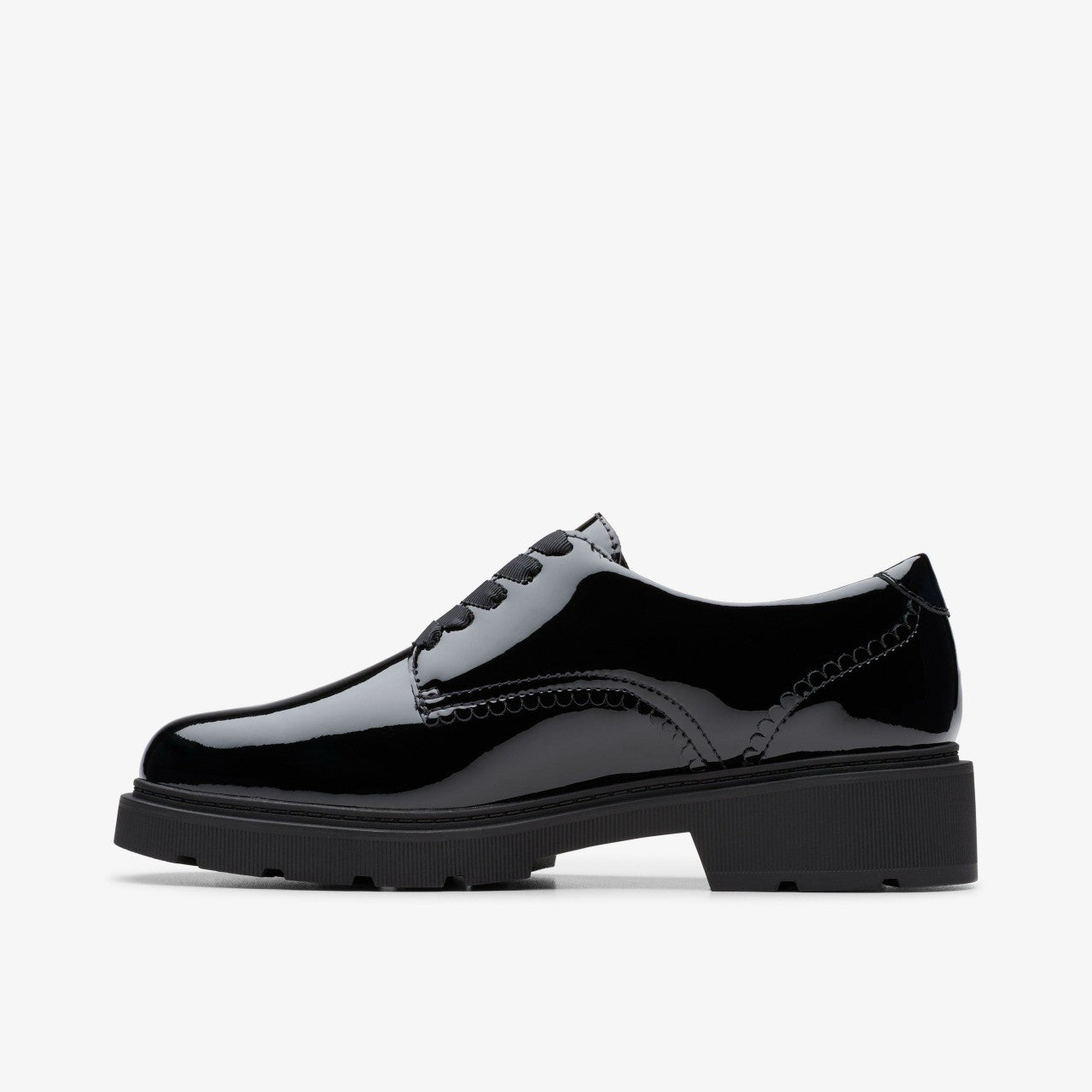 Eris Pure Youth Black Patent Clarks Kids
