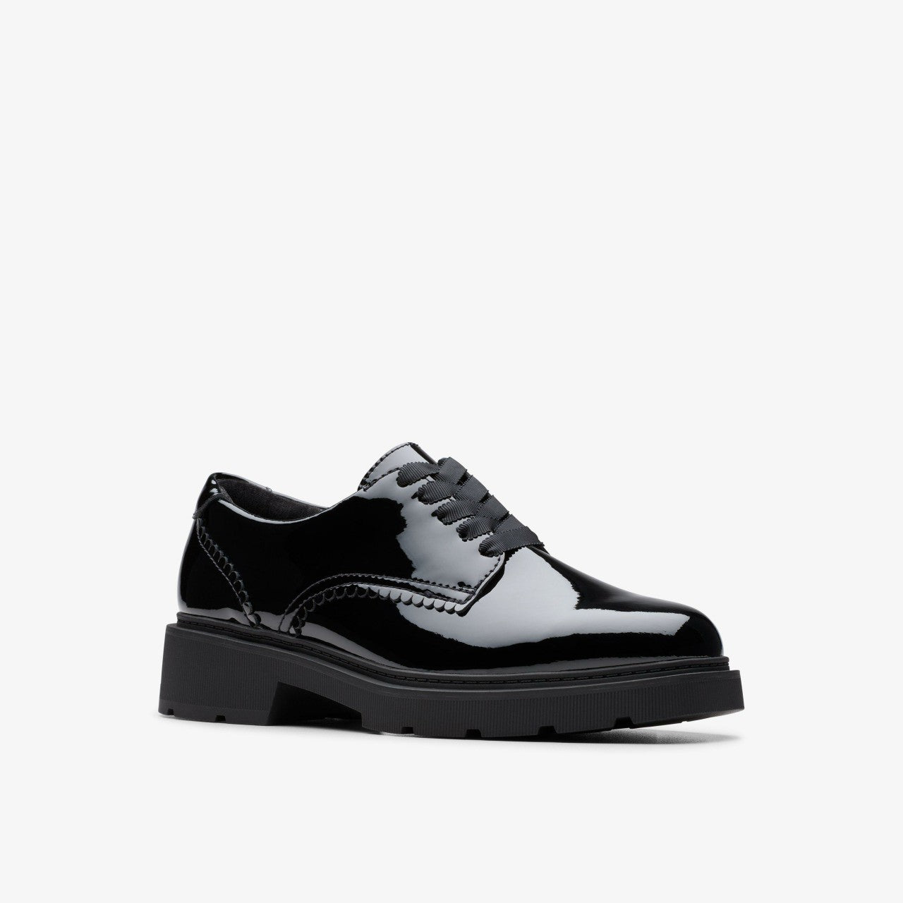 Eris Pure Youth Black Patent Clarks Kids