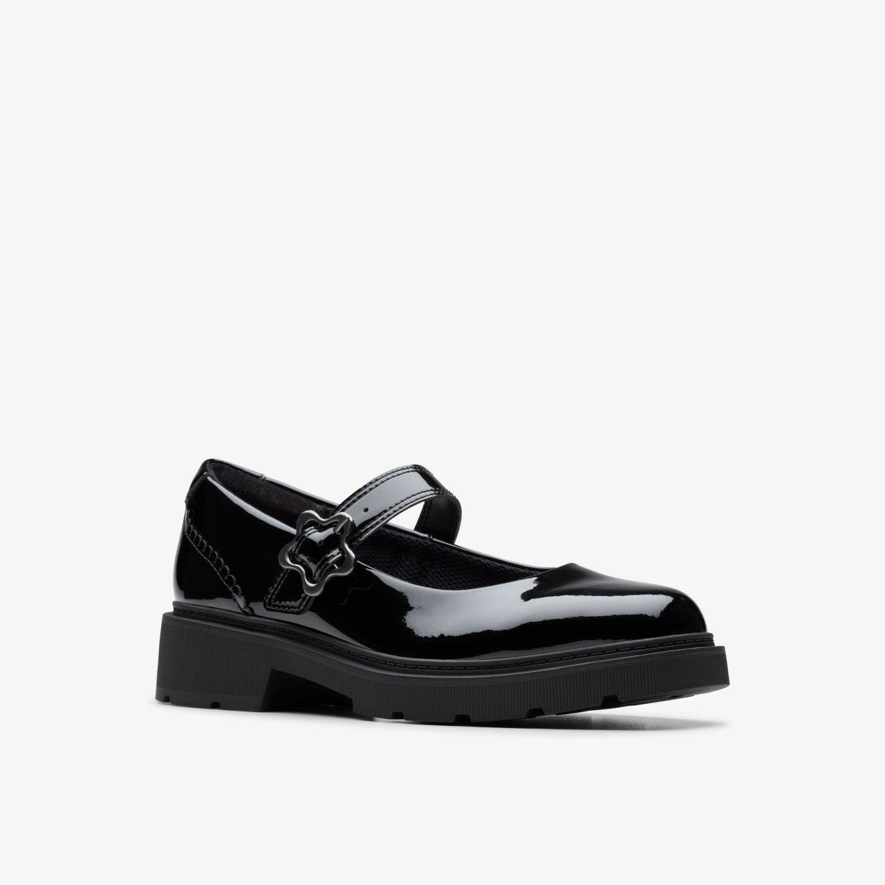 Eris Jane Youth Black Patent Clarks Kids