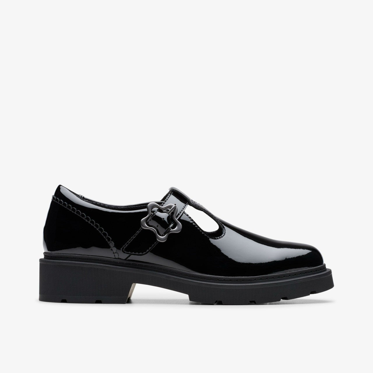 Eris Hope Youth Black Patent Clarks Kids