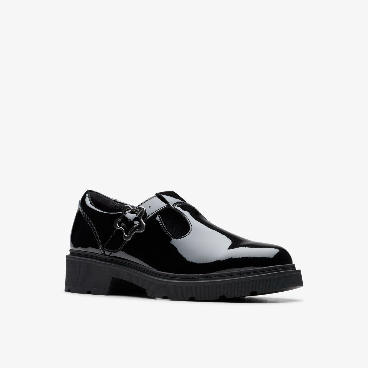 Eris Hope Youth Black Patent Clarks Kids